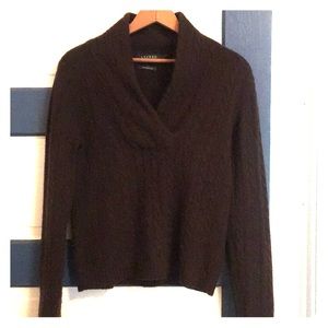 Dark brown 100% cashmere sweater.